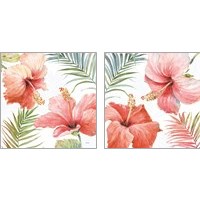 Framed Tropical Blush 2 Piece Art Print Set