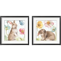 Framed 'Spring Softies Bunnies 2 Piece Framed Art Print Set' border=