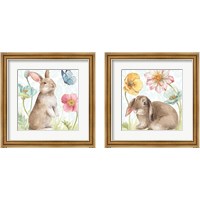 Framed 'Spring Softies Bunnies 2 Piece Framed Art Print Set' border=