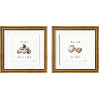 Framed Pebbles and Sandpipers 2 Piece Framed Art Print Set