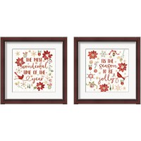 Framed 'Holiday Impressions 2 Piece Framed Art Print Set' border=