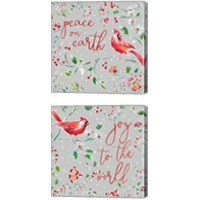 Framed 'Holiday Wings 2 Piece Canvas Print Set' border=