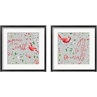 Framed 'Holiday Wings 2 Piece Framed Art Print Set' border=