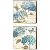 Framed Blue Garden 2 Piece Canvas Print Set