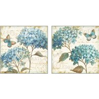 Framed Blue Garden 2 Piece Art Print Set