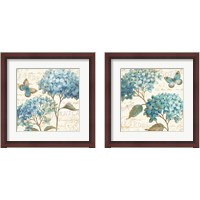 Framed 'Blue Garden 2 Piece Framed Art Print Set' border=