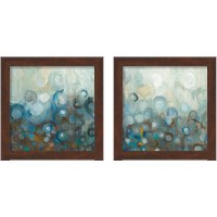 Framed Blue and Bronze Dots 2 Piece Framed Art Print Set