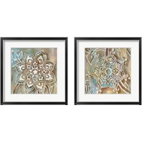 Framed Henna Blue 2 Piece Framed Art Print Set