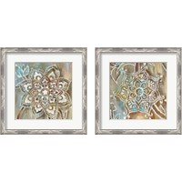 Framed 'Henna Blue 2 Piece Framed Art Print Set' border=