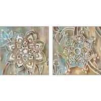 Framed 'Henna Blue 2 Piece Art Print Set' border=