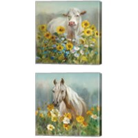 Framed 'Farm and Field 2 Piece Canvas Print Set' border=