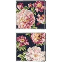 Framed 'Mixed Floral 2 Piece Canvas Print Set' border=