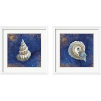 Framed 'Treasures from the Sea Indigo 2 Piece Framed Art Print Set' border=