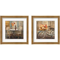 Framed 'Meet Me at Le Cafe 2 Piece Framed Art Print Set' border=