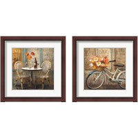 Framed 'Meet Me at Le Cafe 2 Piece Framed Art Print Set' border=