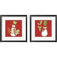 Framed Winter Wonderland Snowmen 2 Piece Framed Art Print Set