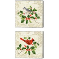Framed 'Botanical Christmas Cream 2 Piece Canvas Print Set' border=