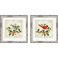 Framed 'Botanical Christmas Cream 2 Piece Framed Art Print Set' border=