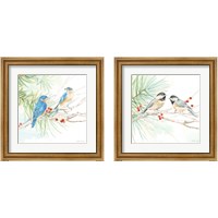 Framed Winter Birds  2 Piece Framed Art Print Set