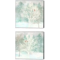 Framed 'Winter Wonder 2 Piece Canvas Print Set' border=