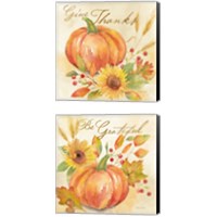 Framed 'Welcome Fall  2 Piece Canvas Print Set' border=