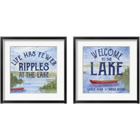 Framed 'Lake Living Panel 2 Piece Framed Art Print Set' border=