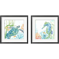 Framed 'Sea Life Serenade 2 Piece Framed Art Print Set' border=