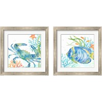 Framed 'Sea Life Serenade 2 Piece Framed Art Print Set' border=