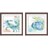 Framed 'Sea Life Serenade 2 Piece Framed Art Print Set' border=