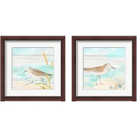 Framed 'Sandpiper Beach 2 Piece Framed Art Print Set' border=