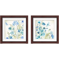 Framed 'Wildflowers and Butterflies 2 Piece Framed Art Print Set' border=