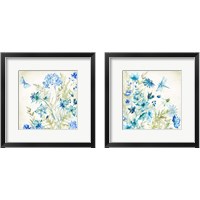 Framed 'Wildflowers and Butterflies 2 Piece Framed Art Print Set' border=