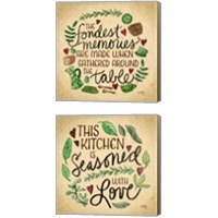 Framed 'Kitchen Memories 2 Piece Canvas Print Set' border=