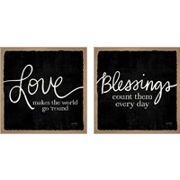 Framed 'Blessings of Home 2 Piece Art Print Set' border=