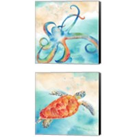 Framed 'Sea Splash 2 Piece Canvas Print Set' border=