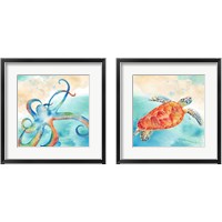 Framed 'Sea Splash 2 Piece Framed Art Print Set' border=