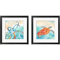 Framed 'Sea Splash 2 Piece Framed Art Print Set' border=