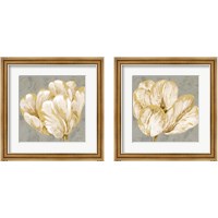 Framed Floral Fresco Grey 2 Piece Framed Art Print Set