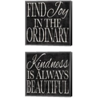 Framed 'Kindness and Joy Signs 2 Piece Canvas Print Set' border=