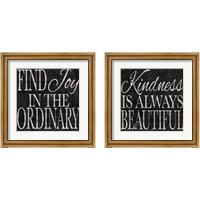 Framed 'Kindness and Joy Signs 2 Piece Framed Art Print Set' border=