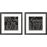 Framed 'Kindness and Joy Signs 2 Piece Framed Art Print Set' border=