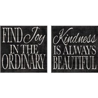 Framed 'Kindness and Joy Signs 2 Piece Art Print Set' border=
