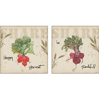 Framed 'Farmers Feast Harvest 2 Piece Art Print Set' border=