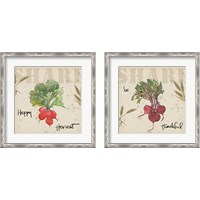 Framed 'Farmers Feast Harvest 2 Piece Framed Art Print Set' border=