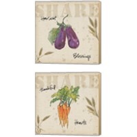 Framed 'Farmers Feast Harvest 2 Piece Canvas Print Set' border=