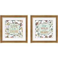 Framed 'Peace and Paisley on White 2 Piece Framed Art Print Set' border=