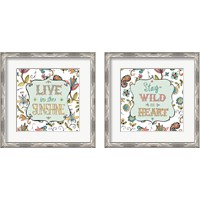 Framed Peace and Paisley on White 2 Piece Framed Art Print Set