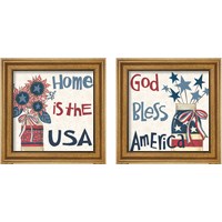 Framed 'American Country 2 Piece Framed Art Print Set' border=