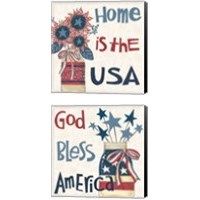 Framed 'American Country 2 Piece Canvas Print Set' border=