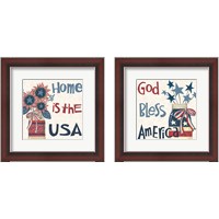 Framed 'American Country 2 Piece Framed Art Print Set' border=
